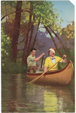 Couple in canoe